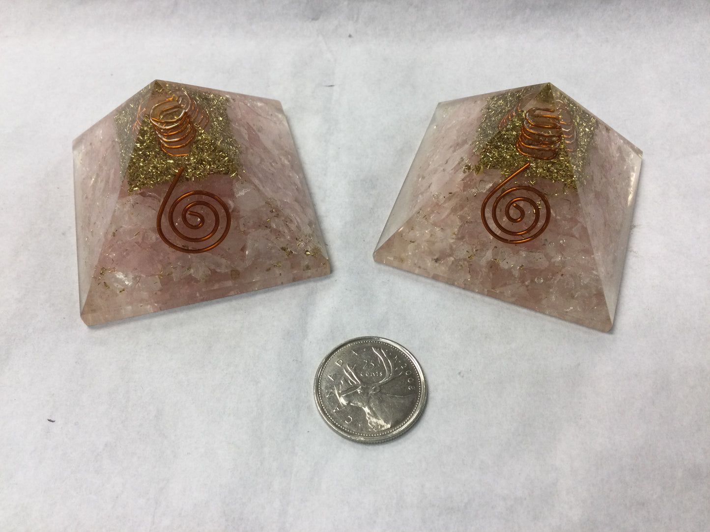 Orgonite Pyramid w/ Copper Coil and Spiral
