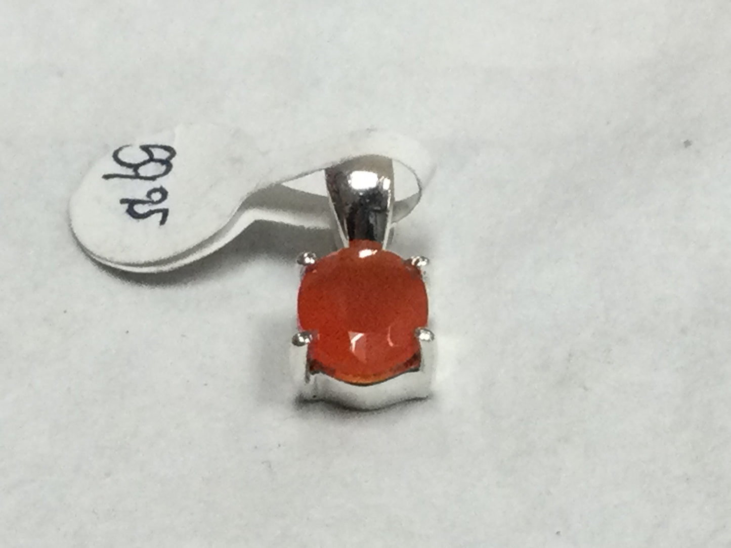 Small Oval Cut Carnelian Pendant