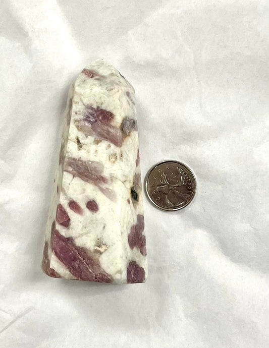 Pink Tourmaline in Matrix Point 4”