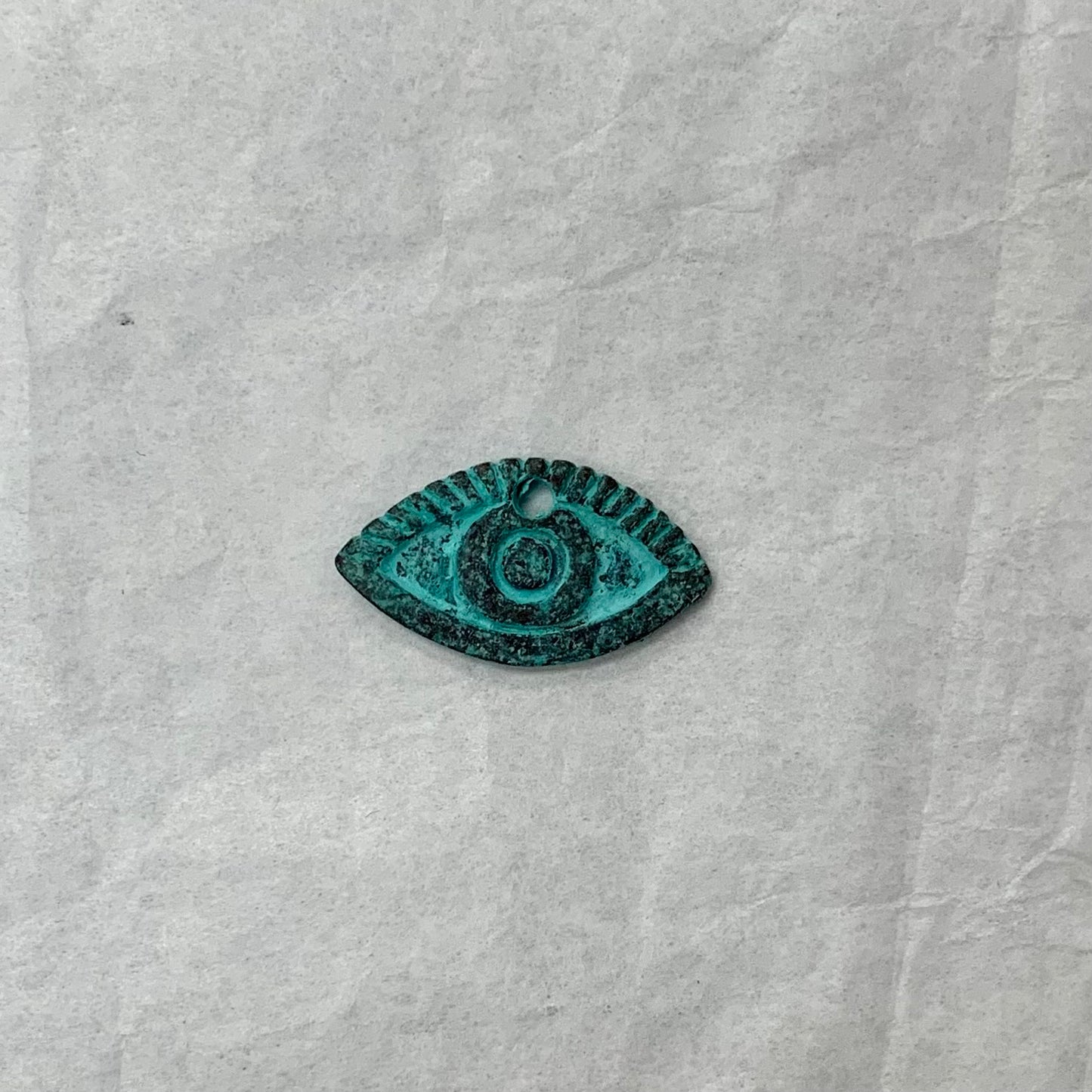 Copper Plated Evil Eye Pendant 2cm