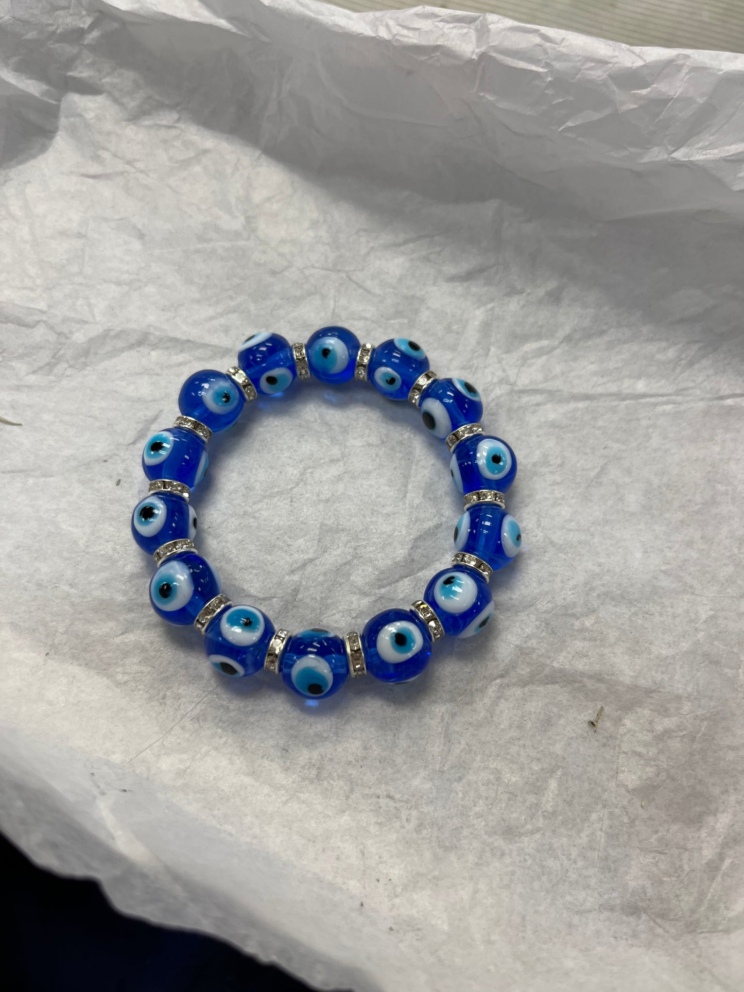 Larger Evil Eye Bracelet Glass