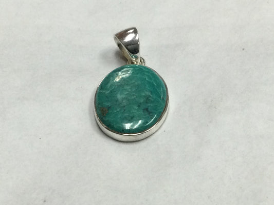 Oval Cut Chrysocolla Pendant