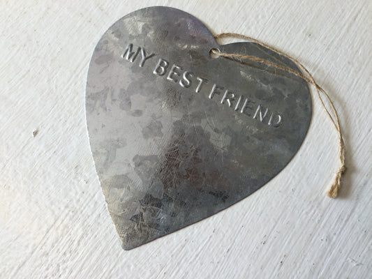 Engraved Metal Heart