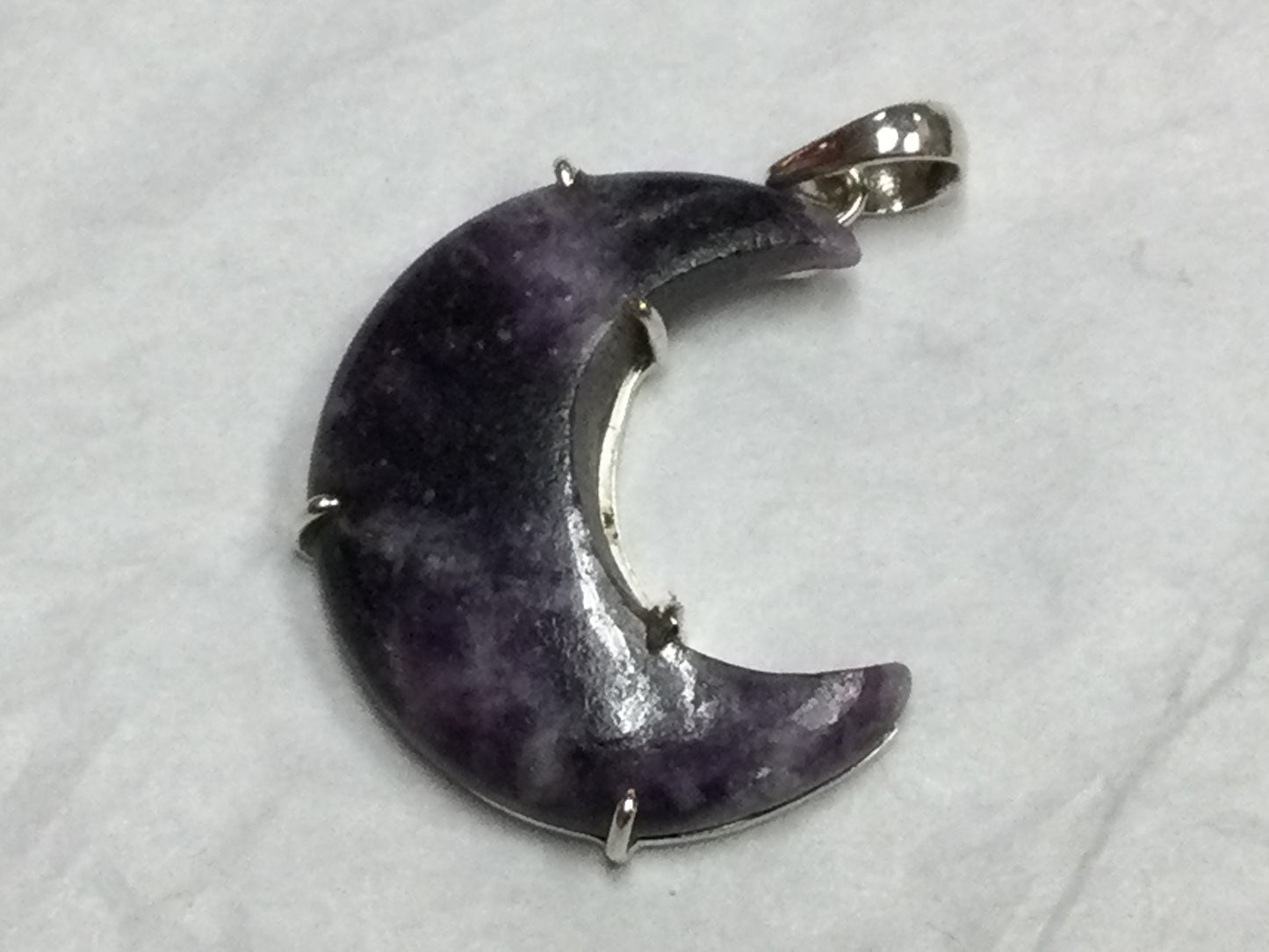 Crescent Moon Pendant (Various Stones)