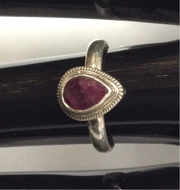 Ruby Ring w/ Silver Band