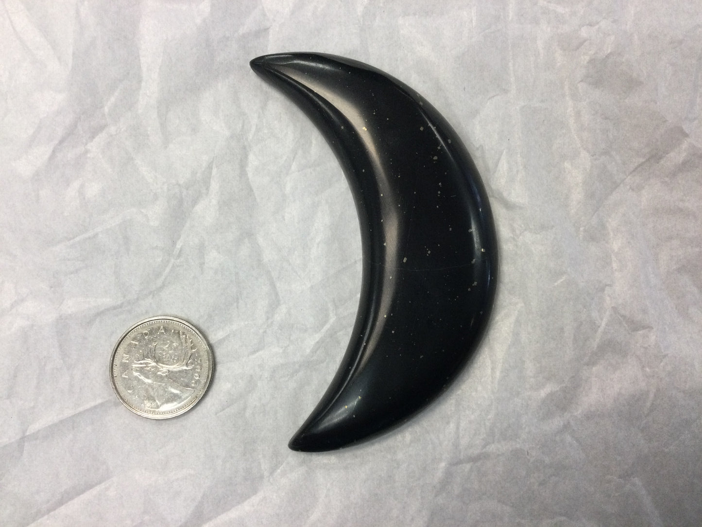 Obsidian Crescent Moon