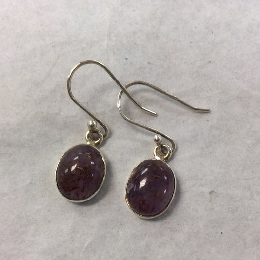 Oval Amethyst Earrings (Super 7)