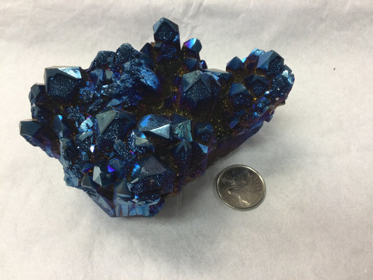 Titanium Aura Quartz Cluster, Large, 513 grams