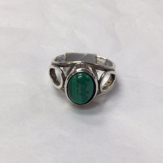 Malachite ring, Size 6