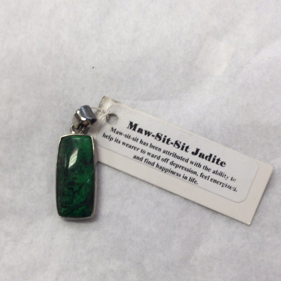 Maw-sit-sit Jade rectangular pendant