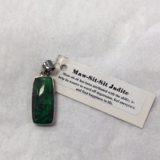 Maw-sit-sit Jade rectangular pendant