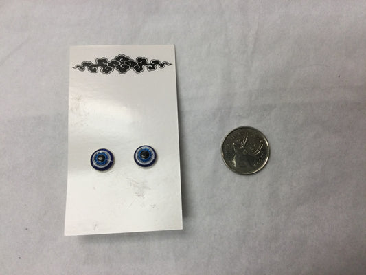 Evil eye stud earrings lg