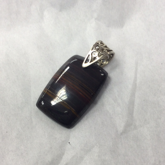 Iron Tiger Eye rectangular Pendant