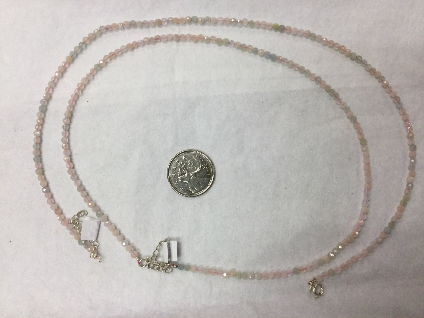 Morganite necklace 17”