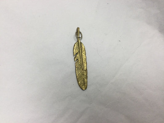 Brass Feather Charms