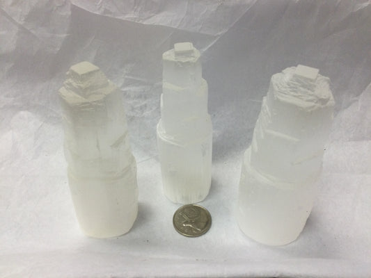 selenite towers, small, about 4” high