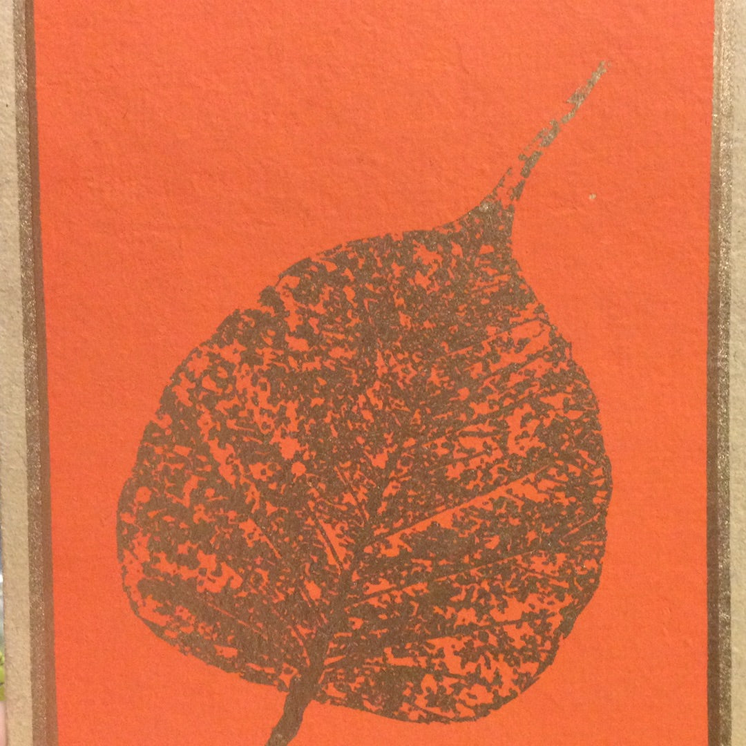 Leaf card (handmade paper)