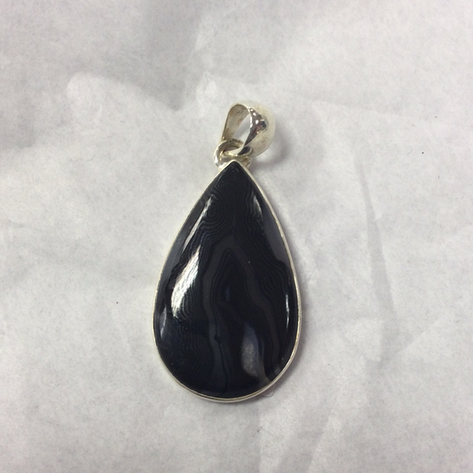 Psilomaline Drop Pendant lg