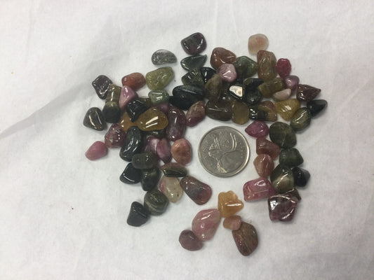 Mixed Tourmaline, High Grade, Tumbled