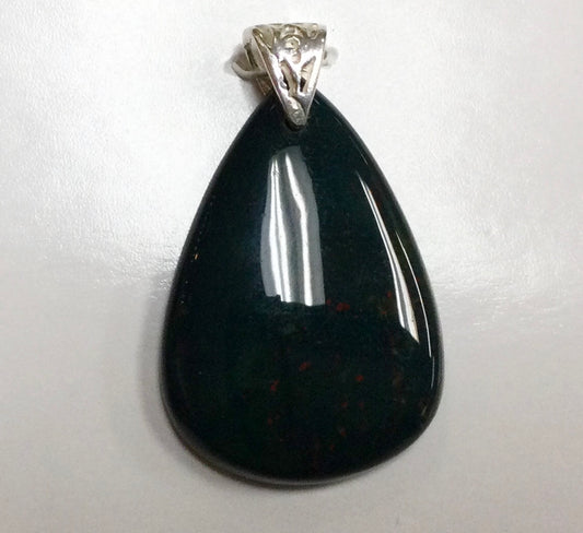 Bloodstone Pendant - Teardrop