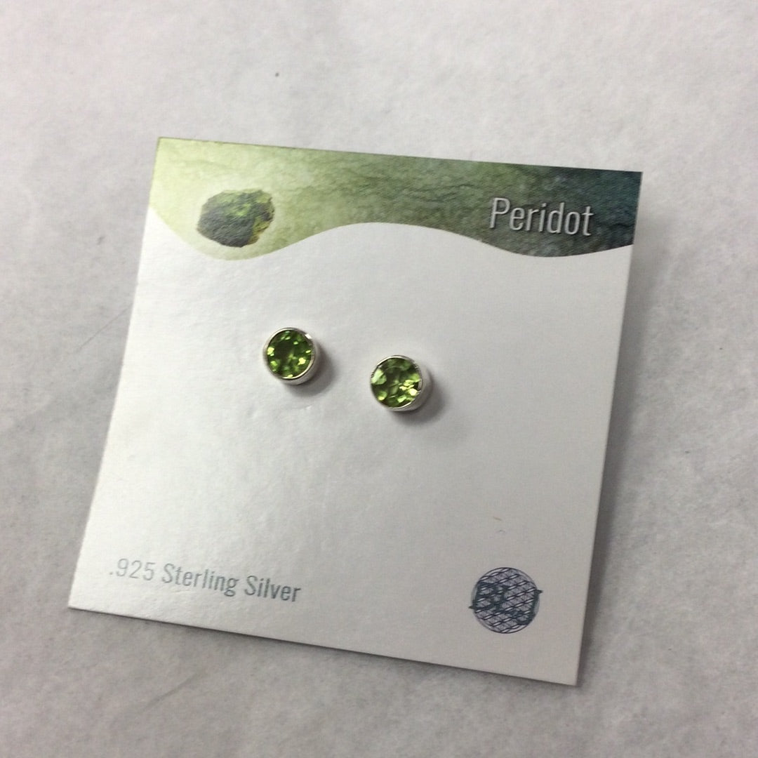 Peridot stud earrings
