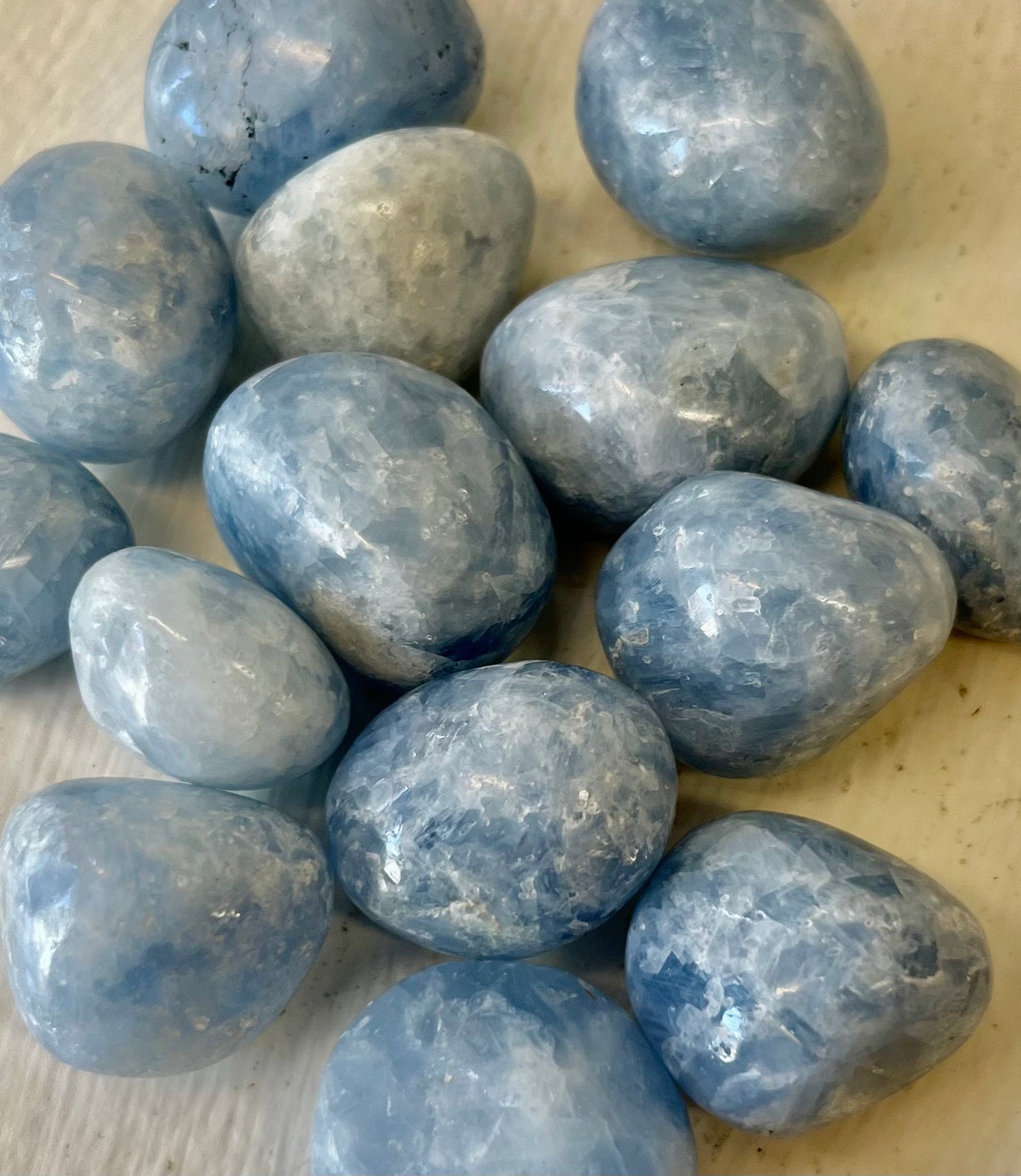 Tumbled Blue Calcite
