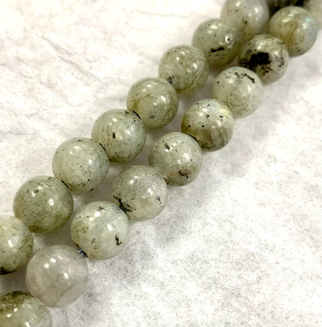 Labradorite 8” Strand (Larger Hole)