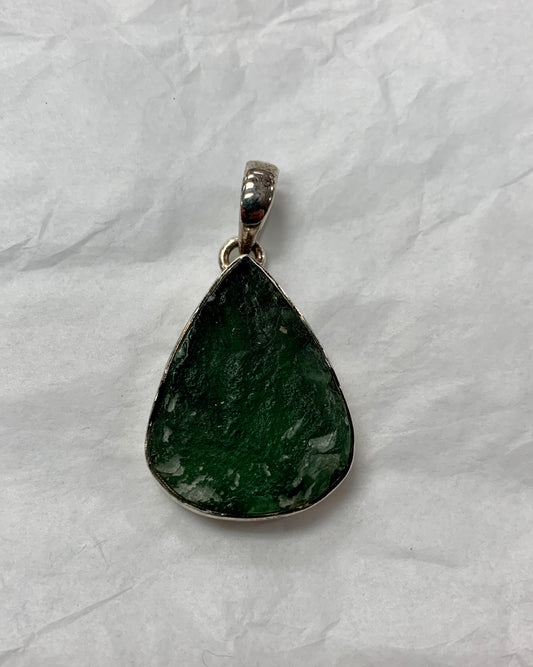 Rough Jade Pendant, rough, triangle