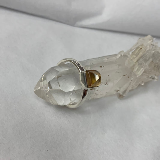 Citrine Pyramid Ring size 7