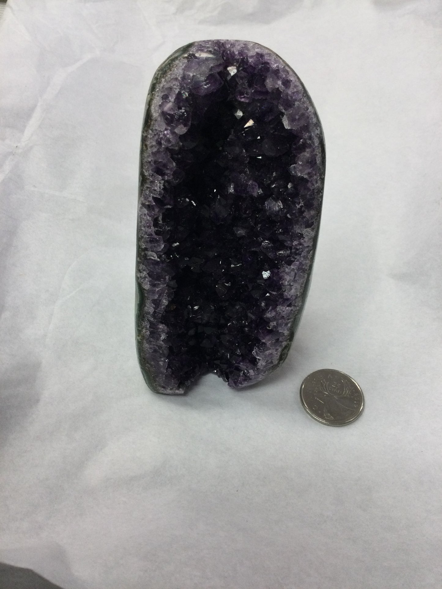 Amethyst Geode, upright with slight bend