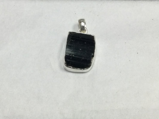 Rough Black Tourmaline Pendant