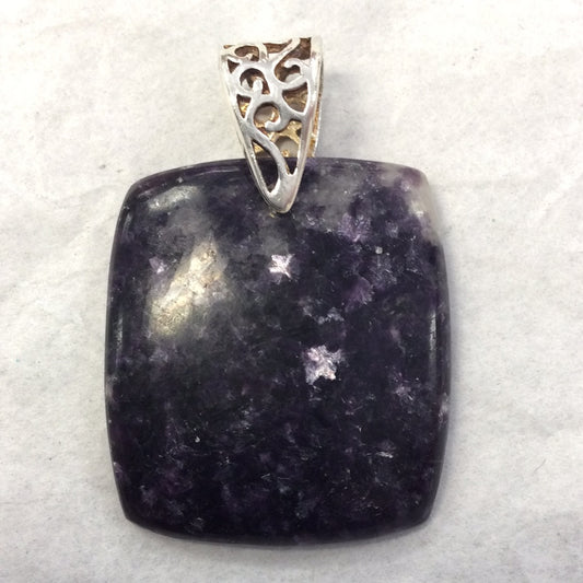 Lepidolite Square Pendant