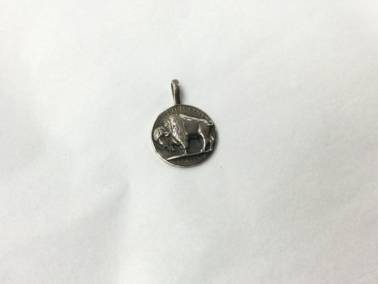 Round Sterling Silver Bison