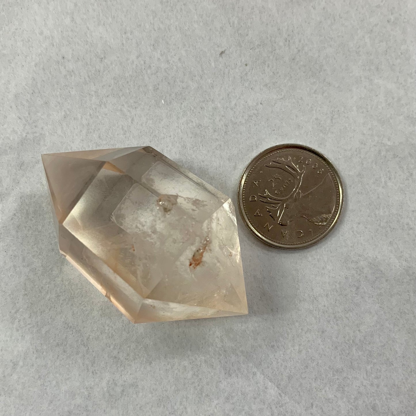 Double Terminated Quartz with Iron Inclusions