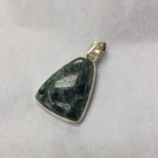 Seraphinite triangular pendant