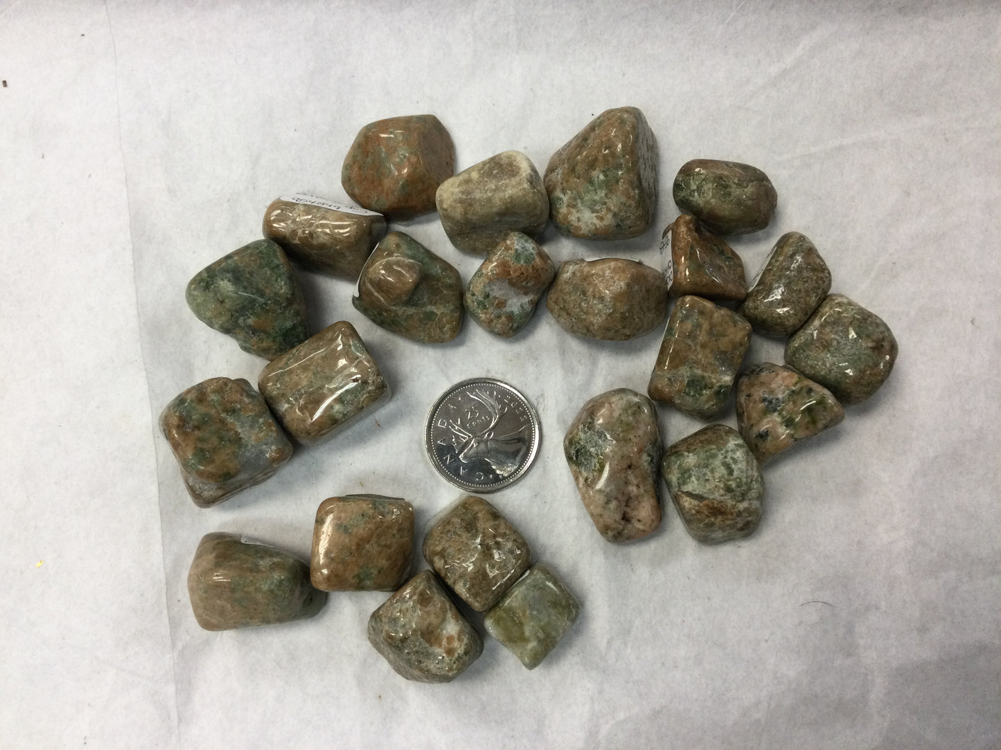 Diopside & Garnet Tumbled Stone