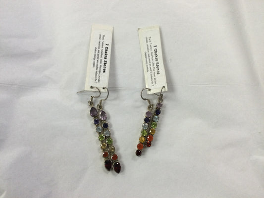 Chakra Earrings in Silver