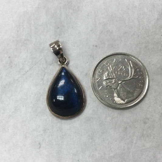 Blue Labradorite Teardrop Pendant