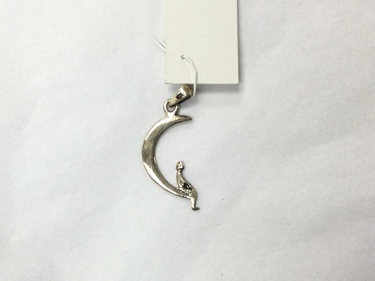 Crescent Moon w/ Figure Pendant