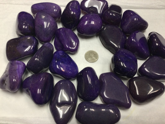 Tumbled Dyed Agate (Purple)