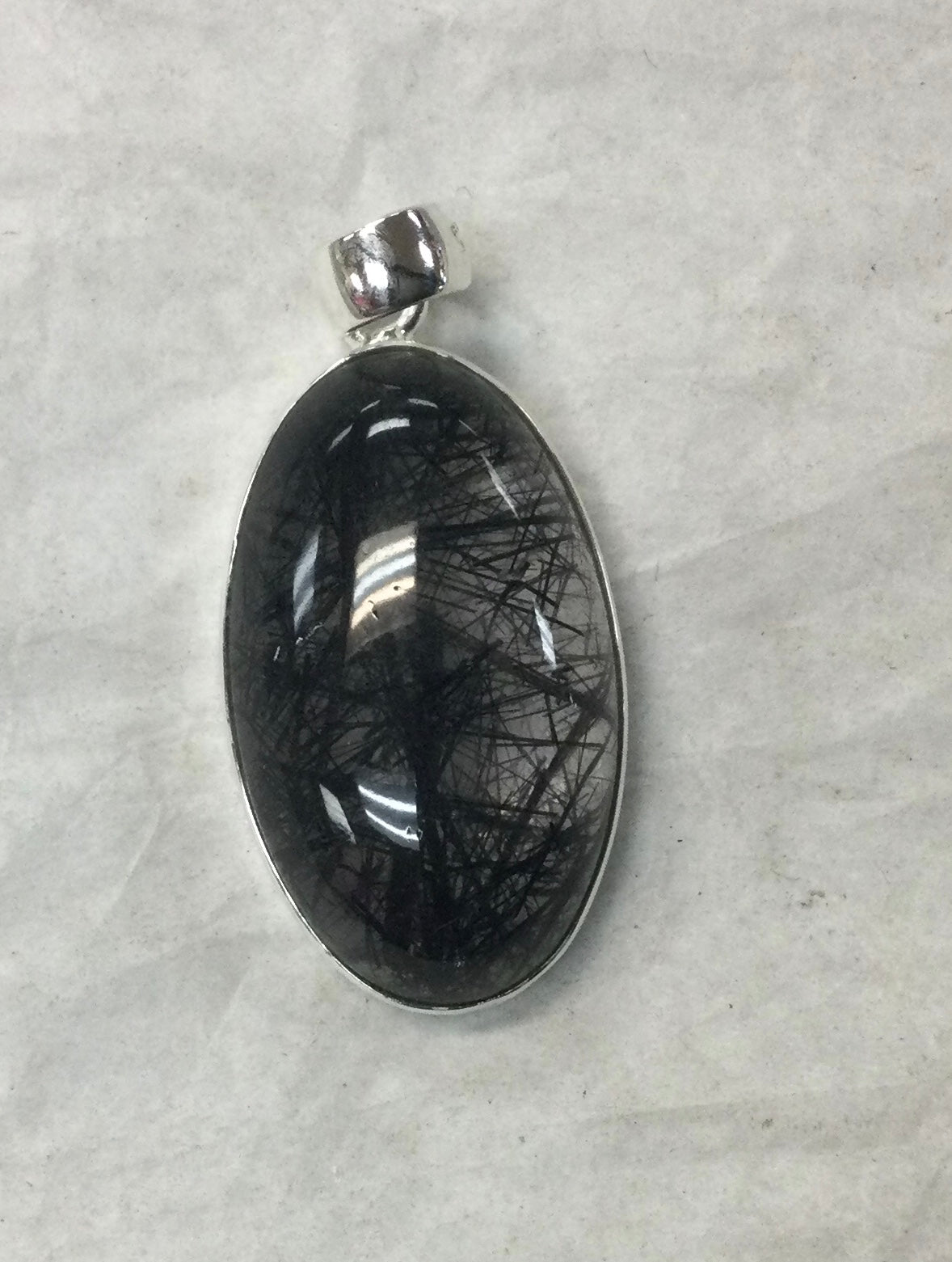 Oval Rutilated Quartz Pendant