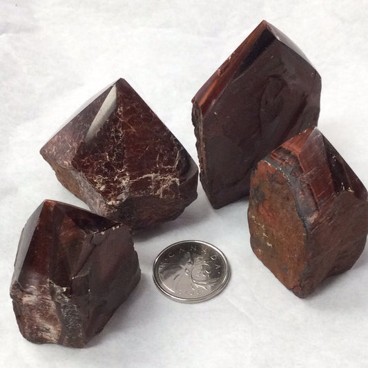 Red Tiger Eye Rough Points