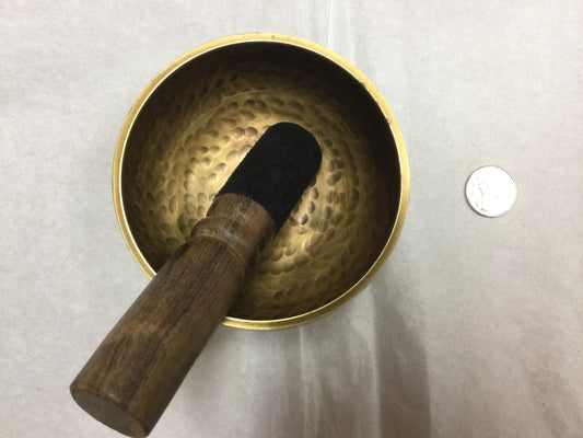 Brass singing bowl with striker 4.5”
