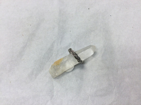 Silver Braided Band Ring, size 6.5