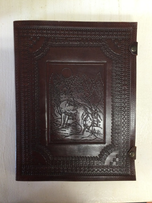 Brown Leather Journal / Notebook, Various Motifs