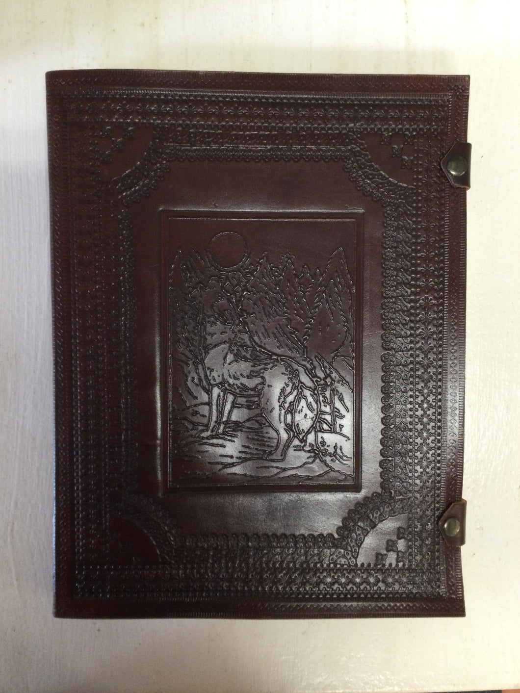 Brown Leather Journal / Notebook, Various Motifs