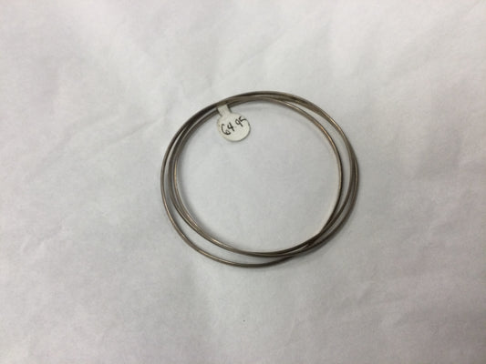 Three Intertwined Silver Bracelets