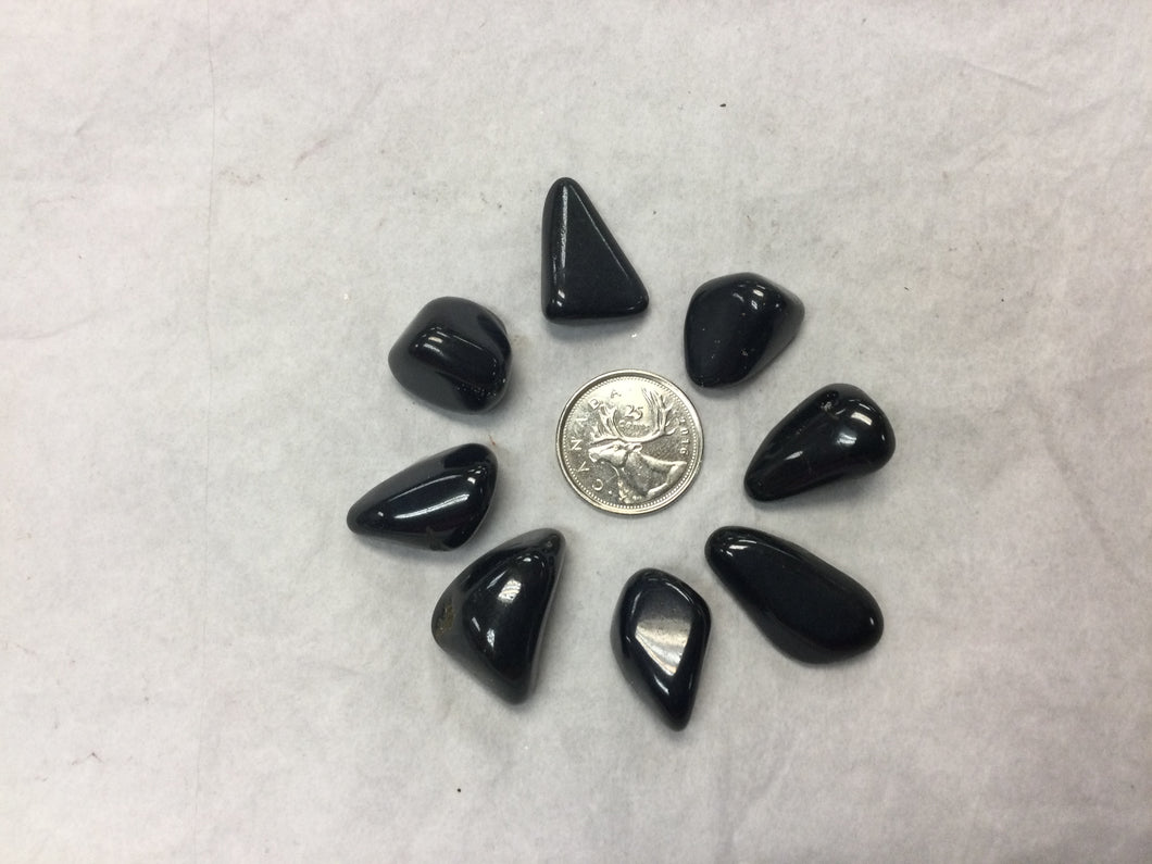 Vivianite, tumbled