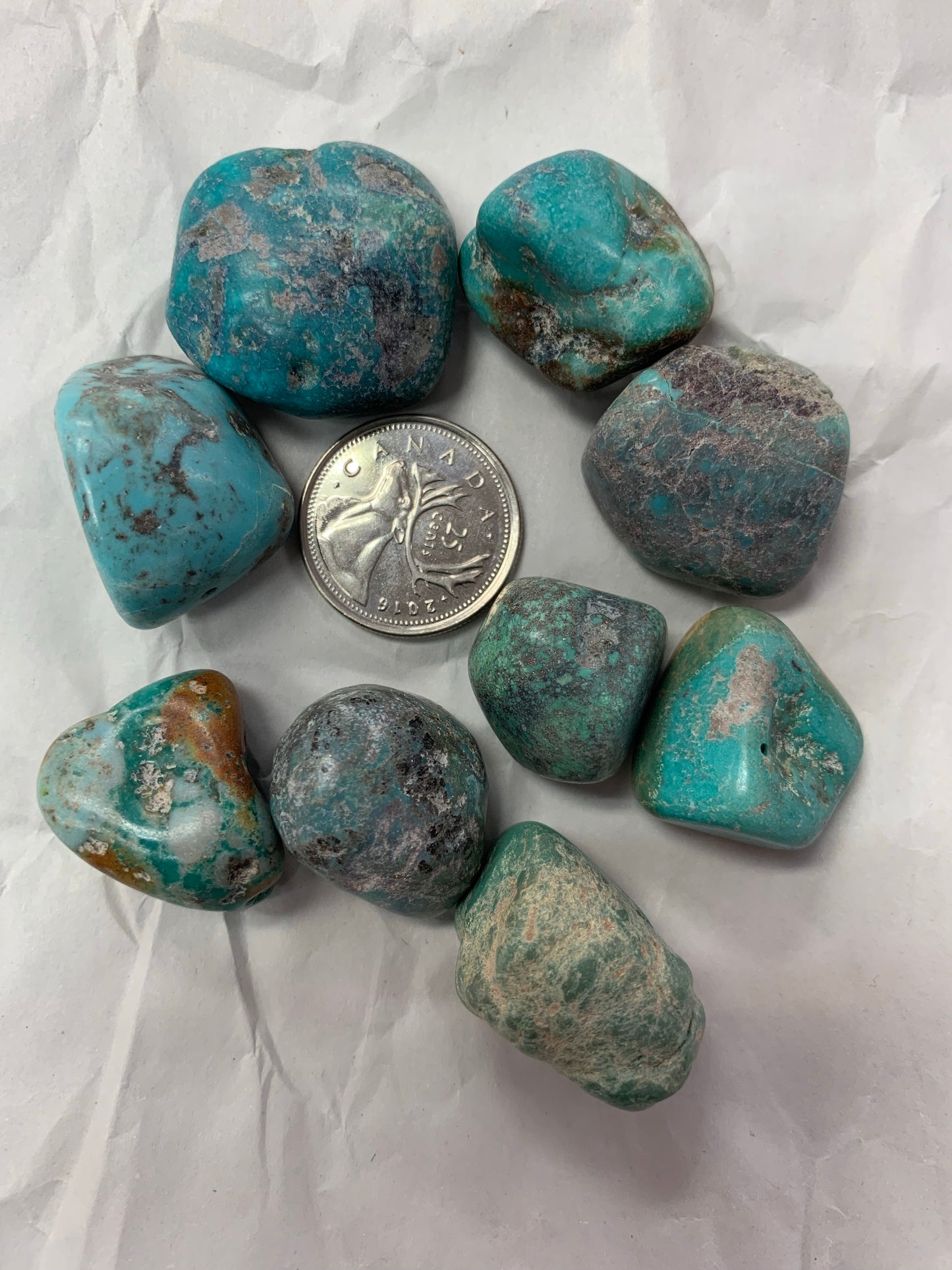 Turquoise Stone with Drill hole in middle