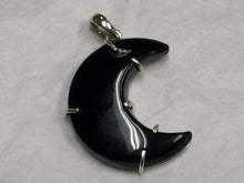 Load image into Gallery viewer, Crescent Moon Pendant (Various Stones)
